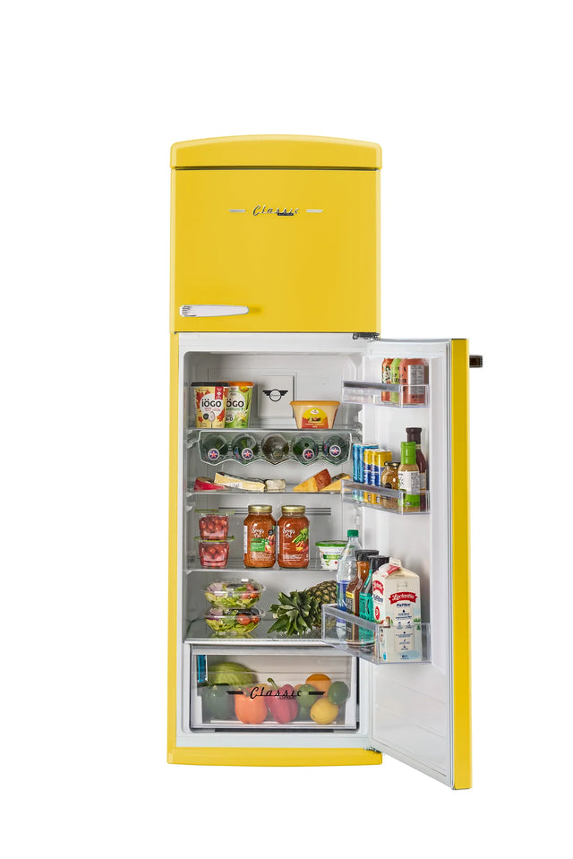 Unique 310L Canary Yellow Top Mount Refrigerator UNQ-310L TM