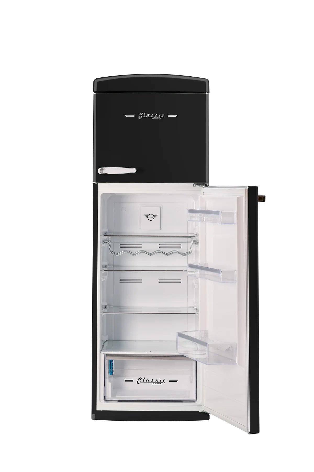 Unique 310L Matte Black Top Mount Refrigerator UNQ-310L MB TM