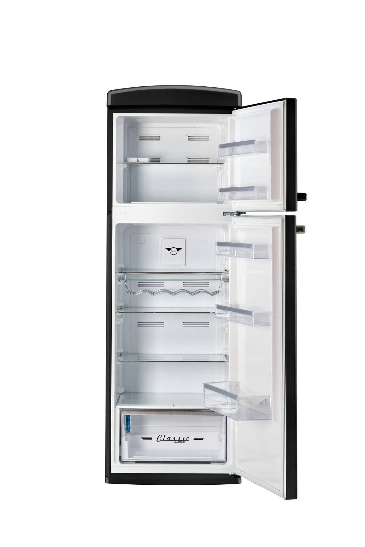 Unique 310L Matte Black Top Mount Refrigerator UNQ-310L MB TM