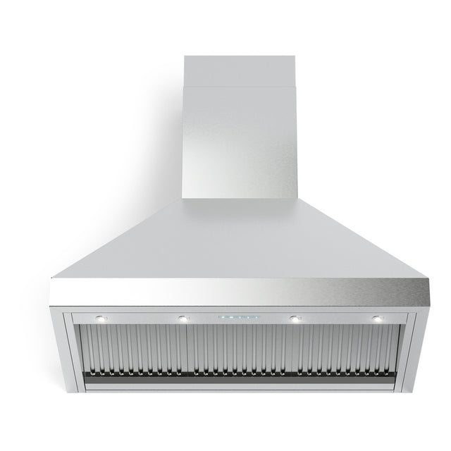 Verona VECHW36GSS 36 inch Designer Chimney Wall Hood with 600 CFM, Stainless Steel Baffle Filters and LED Lighting (Stainless Steel)