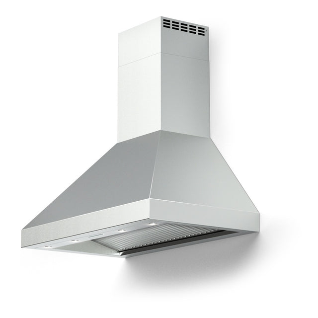 Verona VECHW36GSS 36 inch Designer Chimney Wall Hood with 600 CFM, Stainless Steel Baffle Filters and LED Lighting (Stainless Steel)