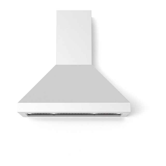 Verona VECHW36GW 36 inch Designer Chimney Wall Hood with 600 CFM, Stainless Steel Baffle Filters and LED Lighting (White)