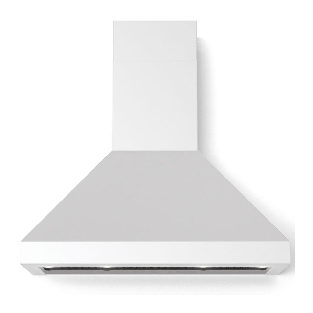 Verona VECHW36GW 36 inch Designer Chimney Wall Hood with 600 CFM, Stainless Steel Baffle Filters and LED Lighting (White)