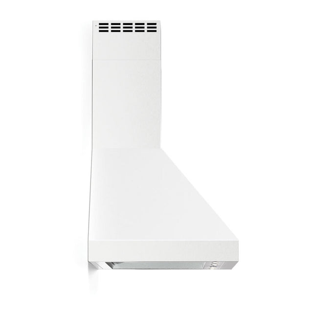 Verona VECHW36GW 36 inch Designer Chimney Wall Hood with 600 CFM, Stainless Steel Baffle Filters and LED Lighting (White)