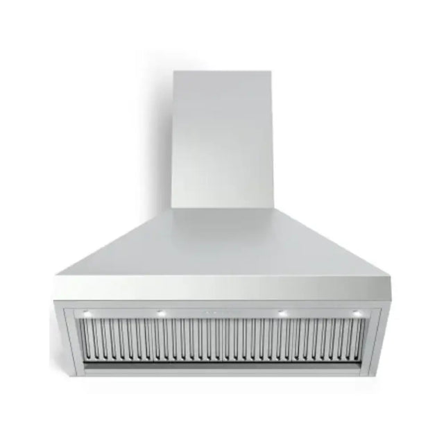 Verona VECHW48GSS 48 inch Designer Chimney Wall Hood with 1200 CFM, Stainless Steel Baffle Filters and LED Lighting in Stainless Steel