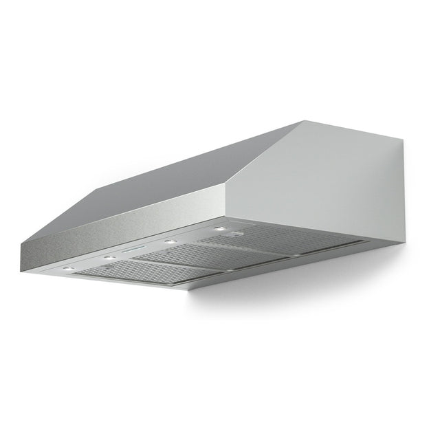 Verona VELP3610GSS 36 inch Designer Low Profile Under Cabinet Range Hood with 600 CFM, Stainless Steel Baffle Filters, LED Lighting in Stainless Steel
