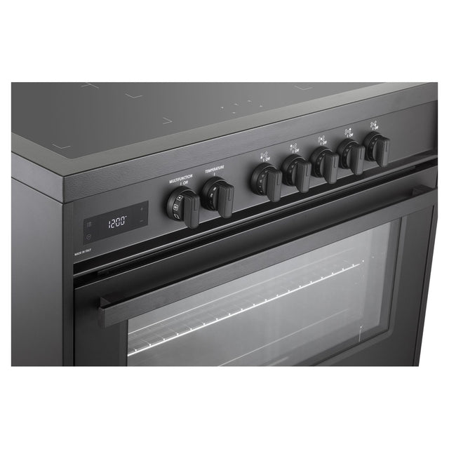 Verona VMFSIE365EE 36 inch Ultima Midnight Collection Freestanding Induction Range with 5 Elements, 5 cu. ft. Oven Capacity, Touch Control Clock in Matte Black