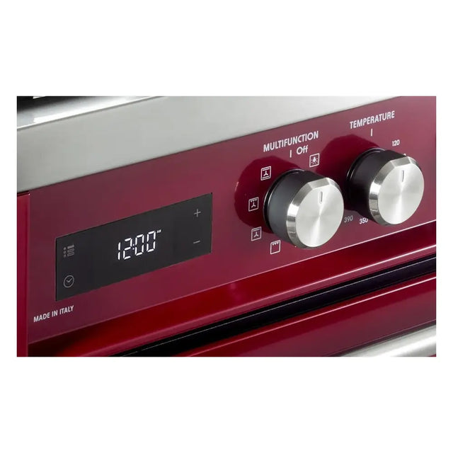 Verona VUFSGE365BU 36 inch Ultima Collection Freestanding Dual Fuel Range with 5 Sealed SABAF Brass Burners, 5 cu. ft. Oven Capacity (Burgundy)