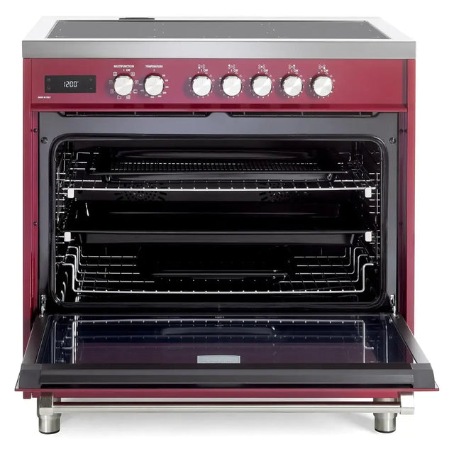 Verona VUFSIE365BU 36 inch Ultima Collection Freestanding Induction Range with 5 Elements, 5 cu. ft. Oven Capacity (Burgundy)