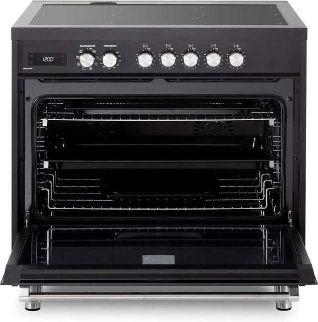 Verona VUFSIE365E 36 inch Ultima Collection Freestanding Induction Range with 5 Elements, 5 cu. ft. Oven Capacity (Matte Black)