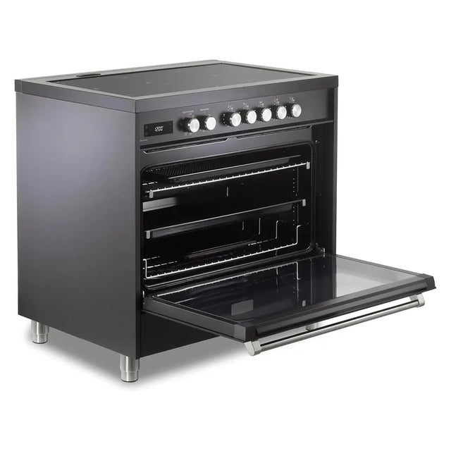 Verona VUFSIE365E 36 inch Ultima Collection Freestanding Induction Range with 5 Elements, 5 cu. ft. Oven Capacity (Matte Black)
