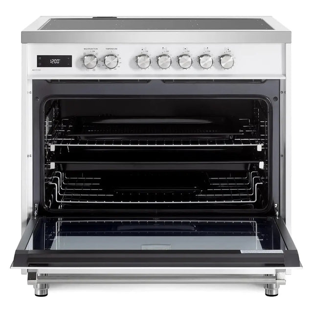 Verona VUFSIE365W 36 inch Ultima Collection Freestanding Induction Range with 5 Elements, 5 cu. ft. Oven Capacity (White)