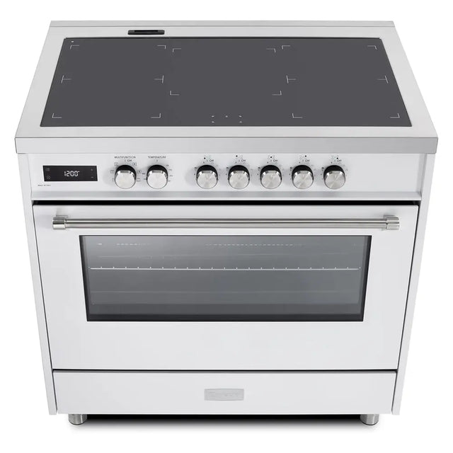 Verona VUFSIE365W 36 inch Ultima Collection Freestanding Induction Range with 5 Elements, 5 cu. ft. Oven Capacity (White)