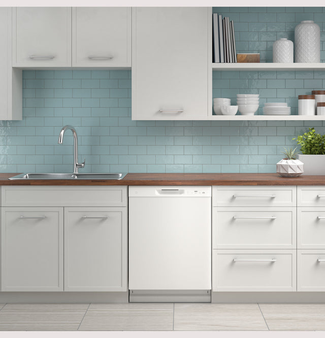 GE Dishwasher with Front Controls GDF510PGRWW