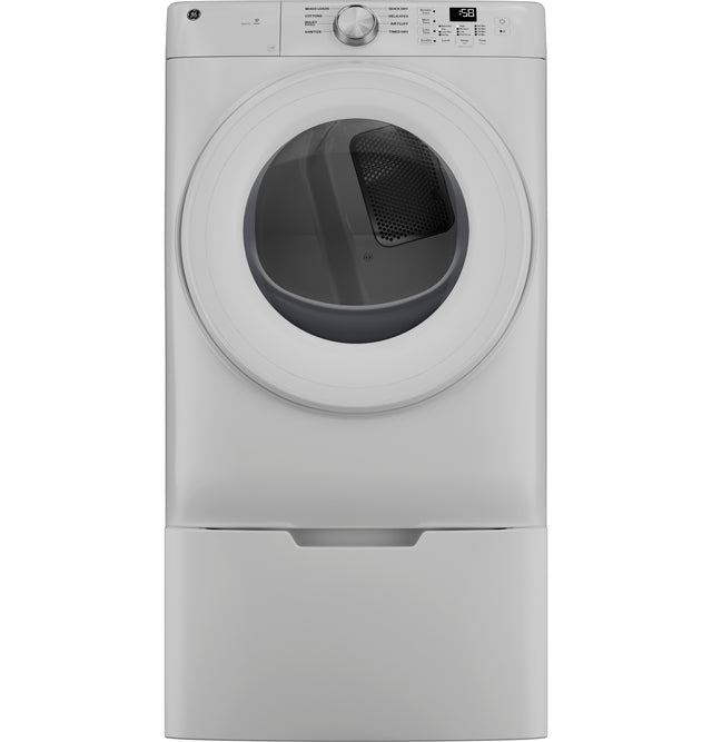 GE® ENERGY STAR® 7.8 cu. ft. Capacity Smart Front Load Electric Dryer GFD35ESSYWW