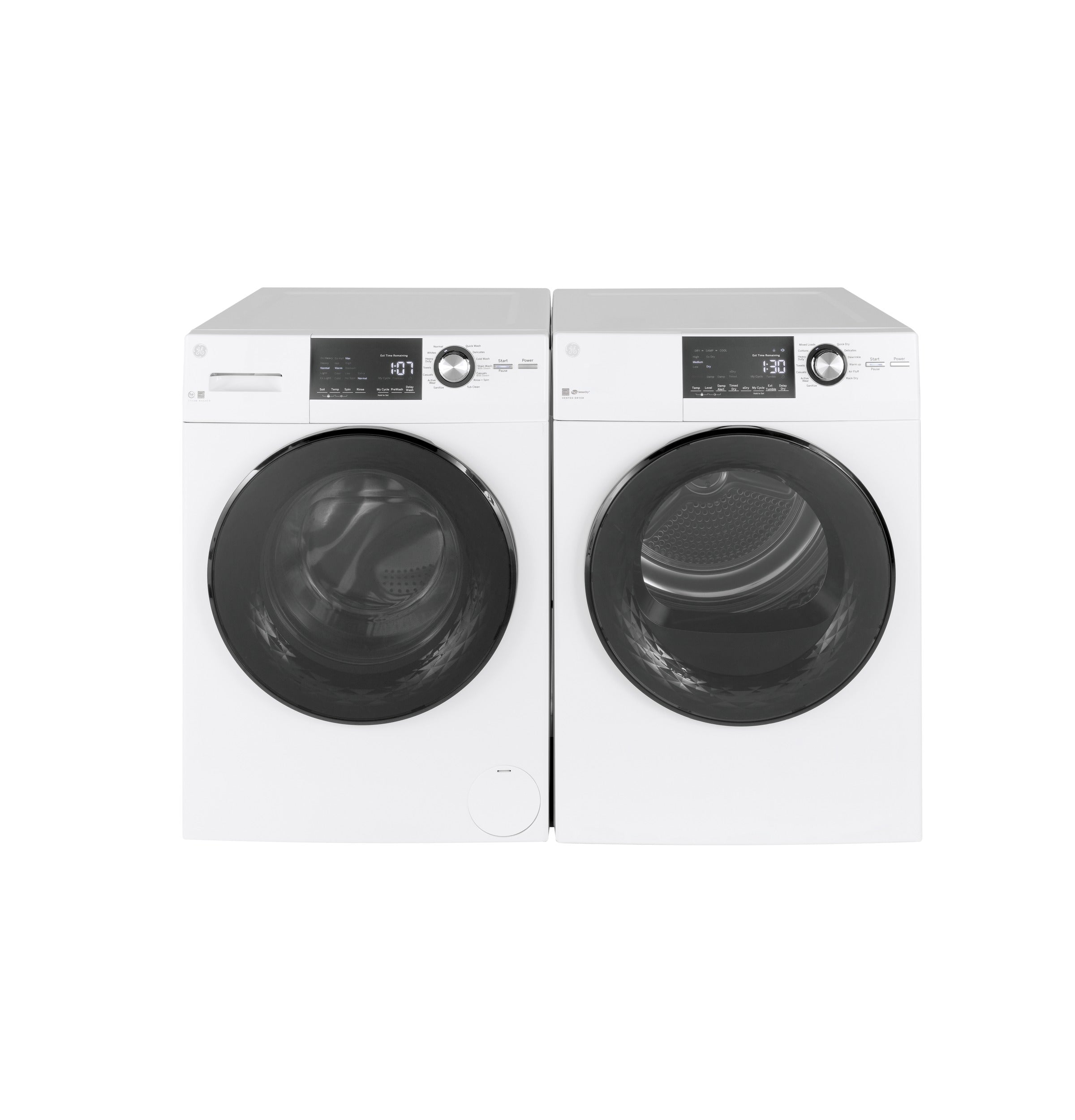 GE 24" 4.3 Cu.Ft. Front Load Vented Electric Dryer with Stainless Steel Basket GFD14ESSNWW
