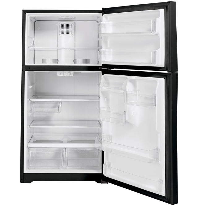 GE® ENERGY STAR® 21.9 Cu. Ft. Top-Freezer Refrigerator GTE22JTNRBB