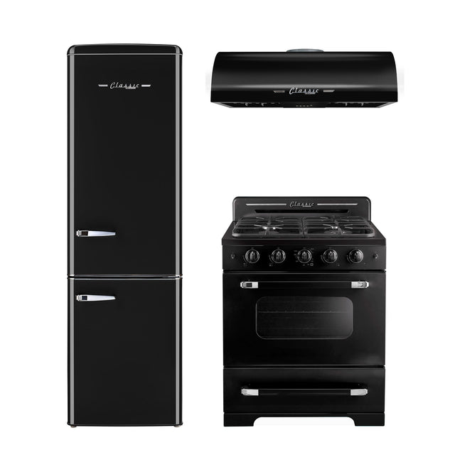 Unique 30' Classic Retro Midnight Black Range Hood UGP-30CR RH B