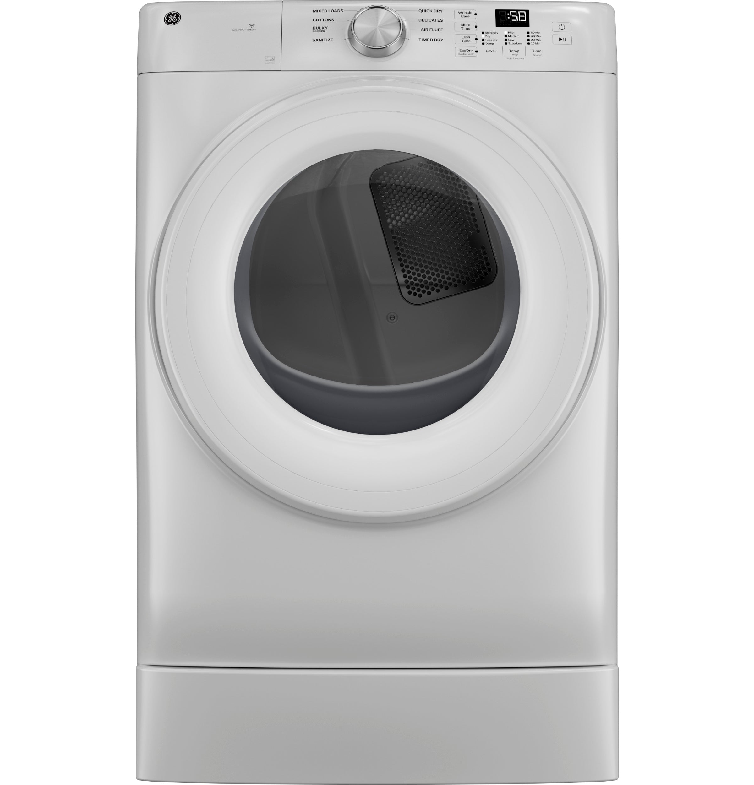 GE® ENERGY STAR® 7.8 cu. ft. Capacity Smart Front Load Electric Dryer GFD35ESSYWW