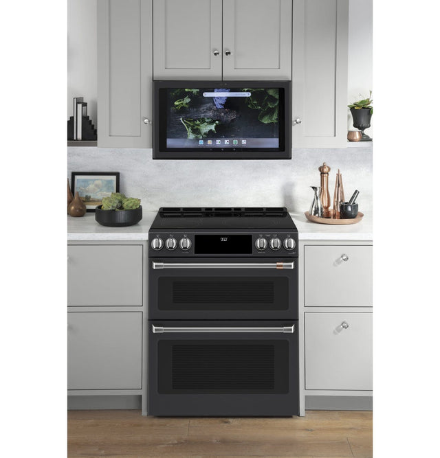 Café 30" Slide-In Front Control Induction and Convection Double Oven Range CHS950P3MD1