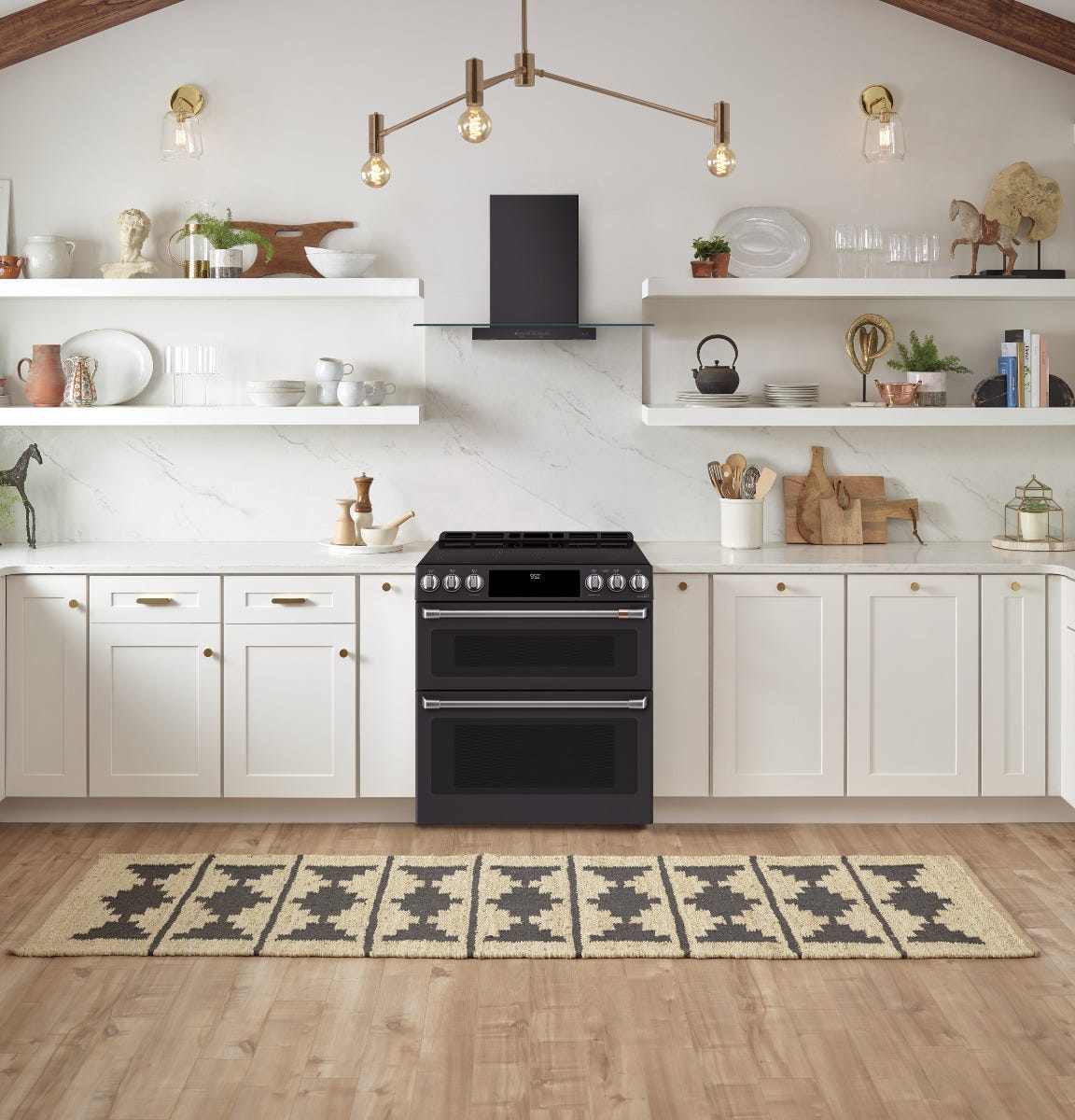 Café 30" Slide-In Front Control Induction and Convection Double Oven Range CHS950P3MD1