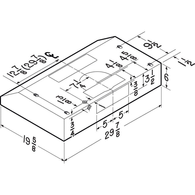 Broan® Glacier 30-Inch Convertible Under-Cabinet Range Hood, 375 Max Blower CFM, Stainless Steel BCSQ130SS