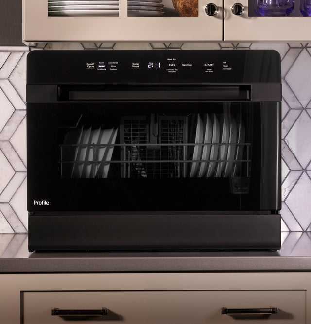 GE Profile™ ENERGY STAR® Smart Compact Dishwasher for Countertop or Built-In PZF560HGWBB