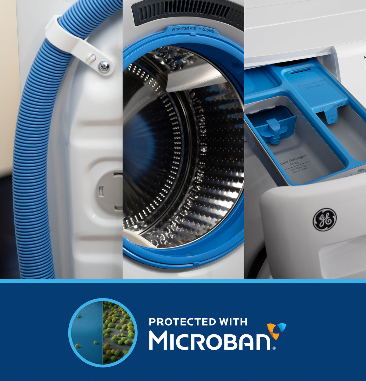 GE® ENERGY STAR® 4.6 cu. ft. Capacity Smart Front Load Washer with UltraFresh Vent System with OdorBlock™ GFW350SSYWW