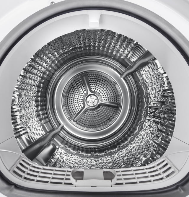 GE 24" 4.3 Cu.Ft. Front Load Vented Electric Dryer with Stainless Steel Basket GFD14ESSNWW