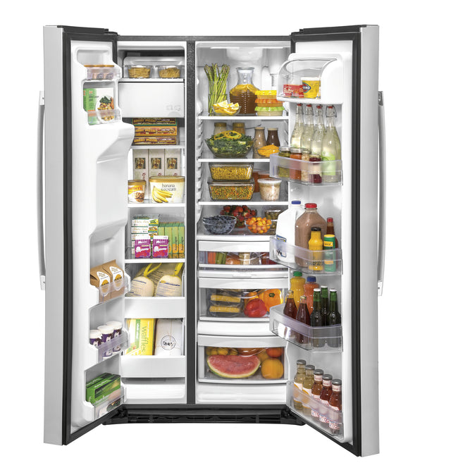 GE 25.1 Cu. Ft. Side-By-Side Refrigerator GSS25IYNFS