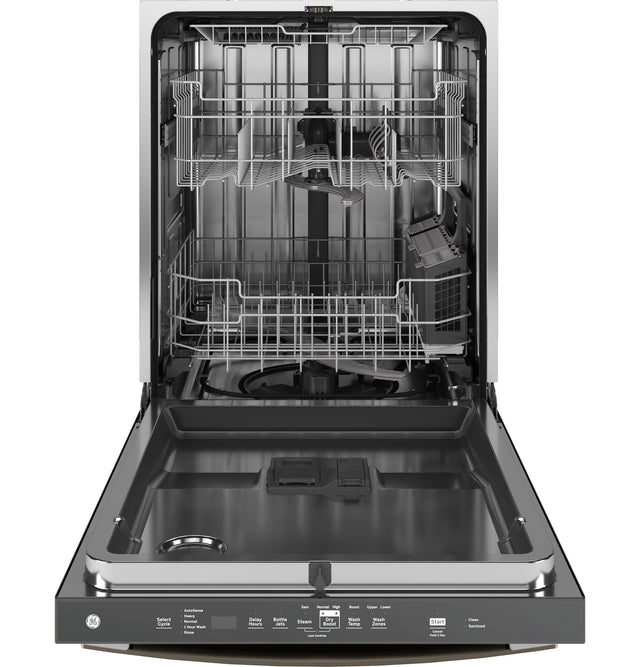 GE Top Control with Stainless Steel Interior Dishwasher with Sanitize Cycle GDT670SMVES