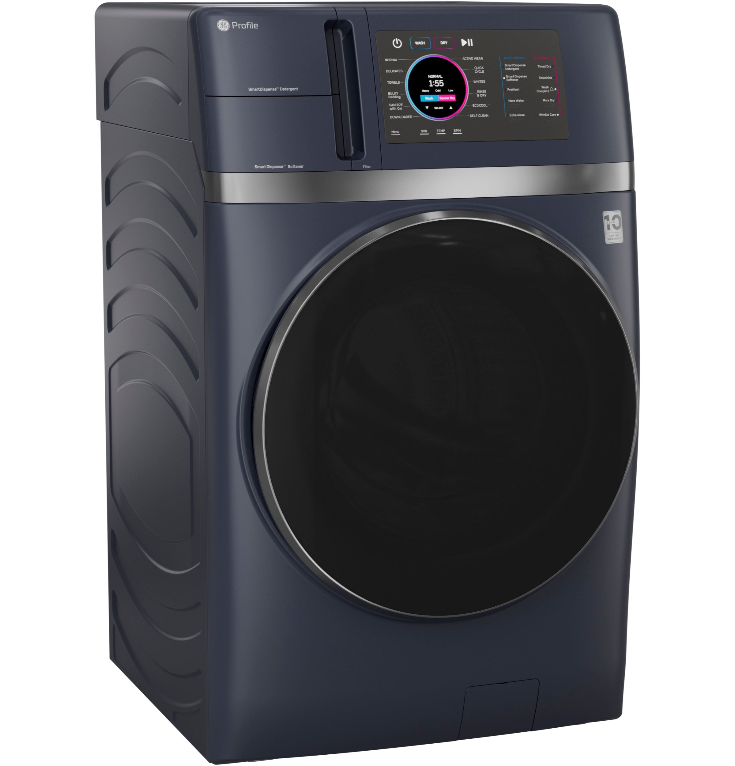 GE Profile™ ENERGY STAR® 4.8 cu. ft. Capacity UltraFast Combo with Ventless Inverter Heat Pump Technology Washer/Dryer PFQ97HSPVRS