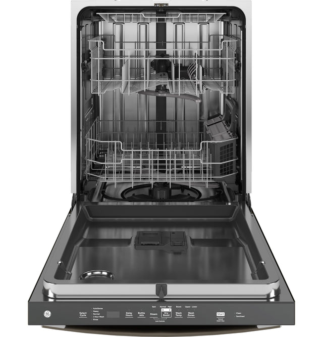 GE Fingerprint Resistant Top Control with Stainless Steel Interior Dishwasher with Sanitize Cycle GDT650SMVES