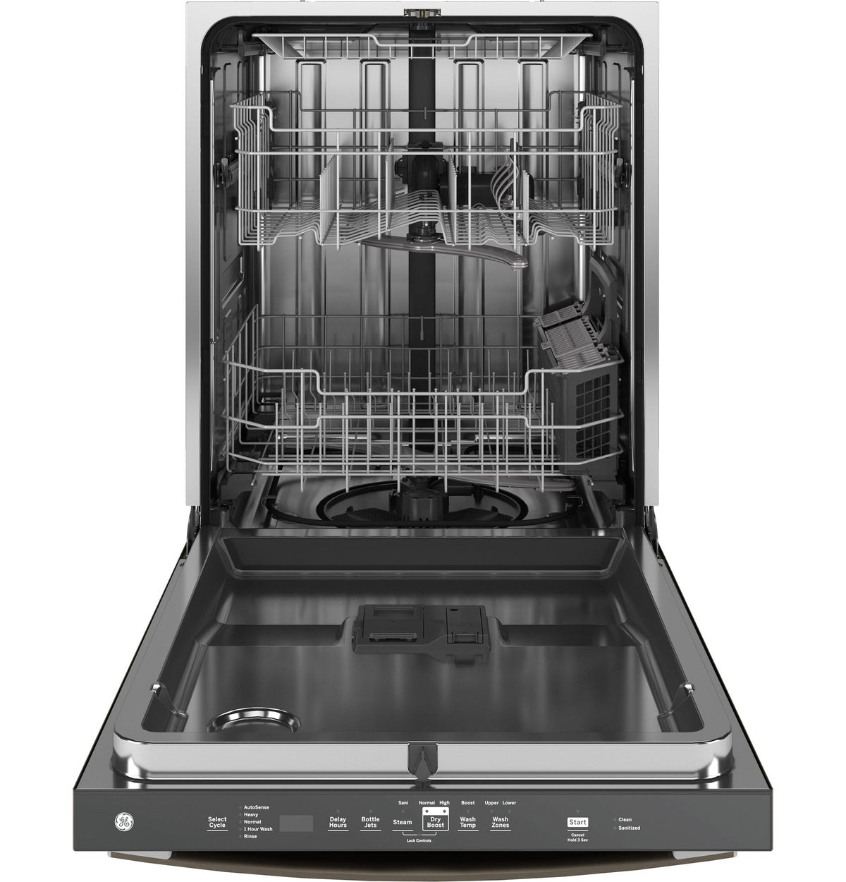 GE Fingerprint Resistant Top Control with Stainless Steel Interior Dishwasher with Sanitize Cycle GDT650SMVES