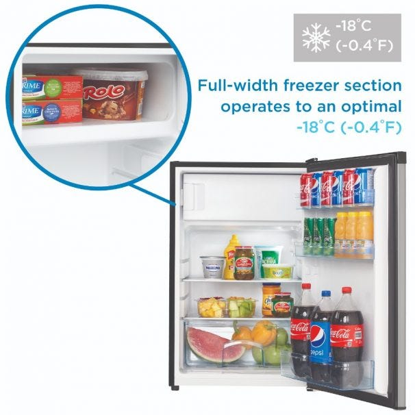 Danby 4.5 cu. ft. Compact Refrigerator with True Freezer DCR045B1BSLDB