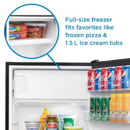 Danby 4.5 cu. ft. Compact Refrigerator with True Freezer DCR045B1BSLDB