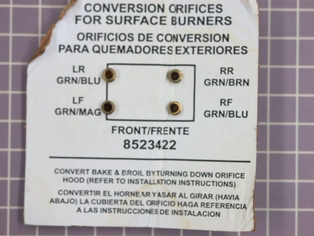 LP Gas Spuds (Kit of 4) 8523422