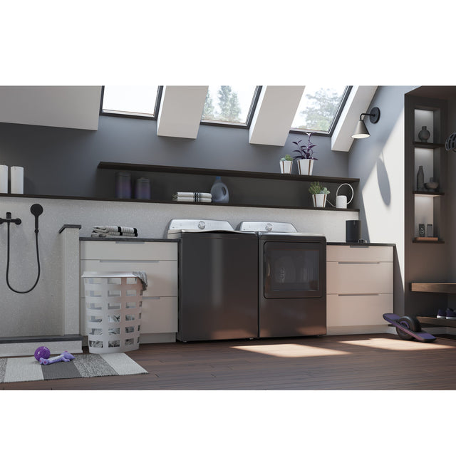 GE Profile 4.9 cu. ft. Capacity Washer with Smarter Wash Technology and FlexDispense PTW605BPRDG