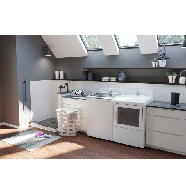 GE Profile 4.9 cu. ft. Capacity Washer with Smarter Wash Technology and FlexDispense PTW605BSRWS