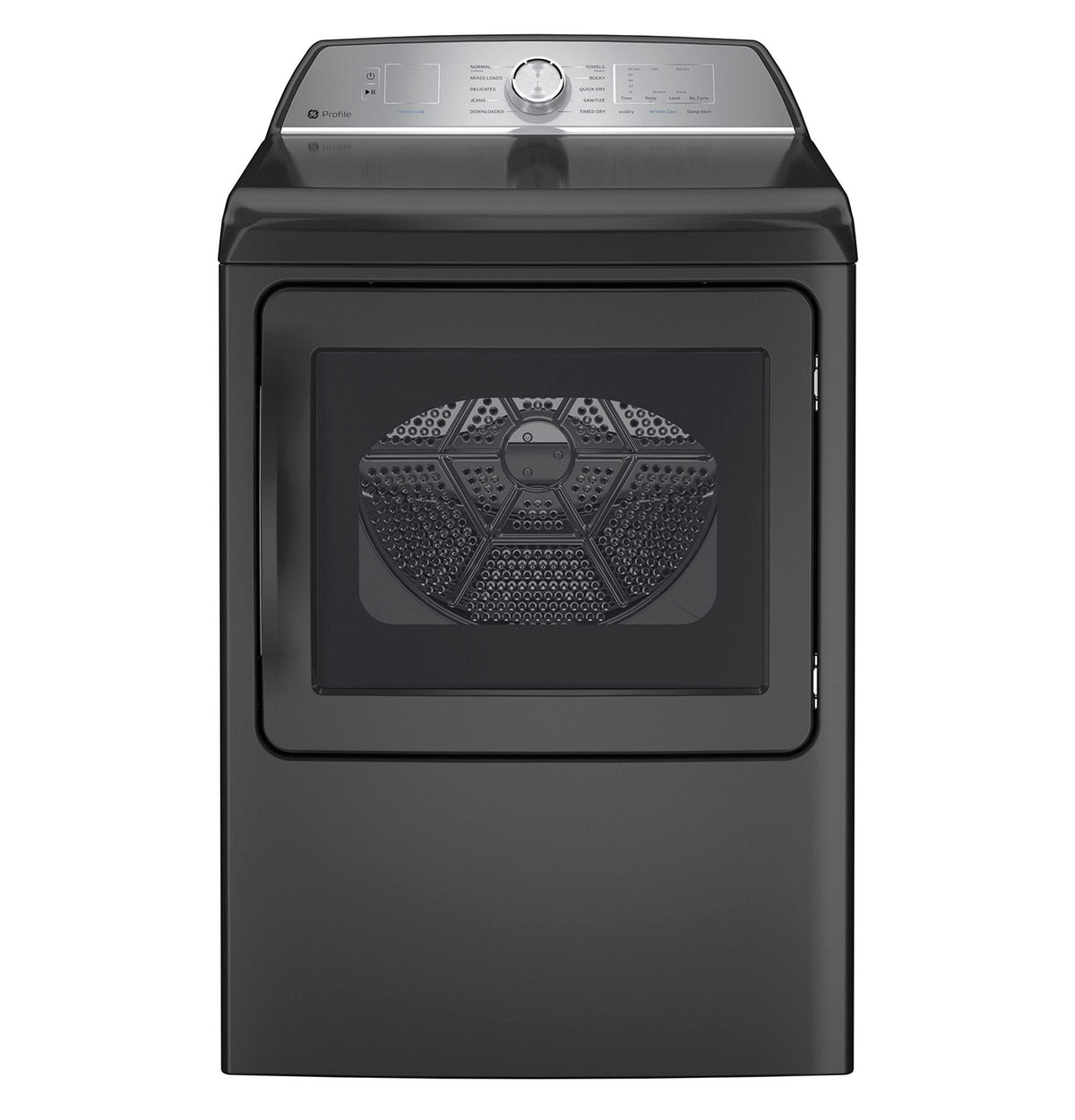 GE Profile 7.4 cu. ft. Capacity aluminized alloy drum Gas Dryer with Sanitize Cycle and Sensor Dry PTD60GBPRDG