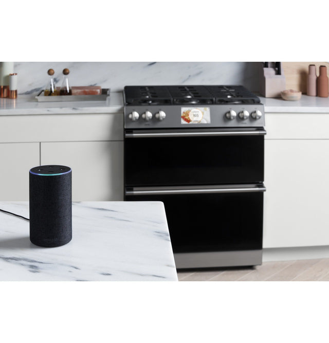 Café 30" Slide-In Front Control Gas Oven with Convection Range with Warming Drawer CGS700M2NS5