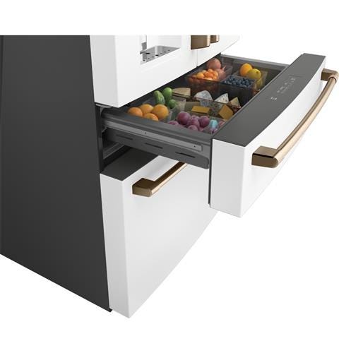 Café ENERGY STAR 27.8 Cu. Ft. Smart 4-Door French-Door Refrigerator CVE28DP4NW2