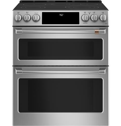 Café™ 30" Slide-In Front Control Radiant and Convection Double Oven Range CES750P2MS1