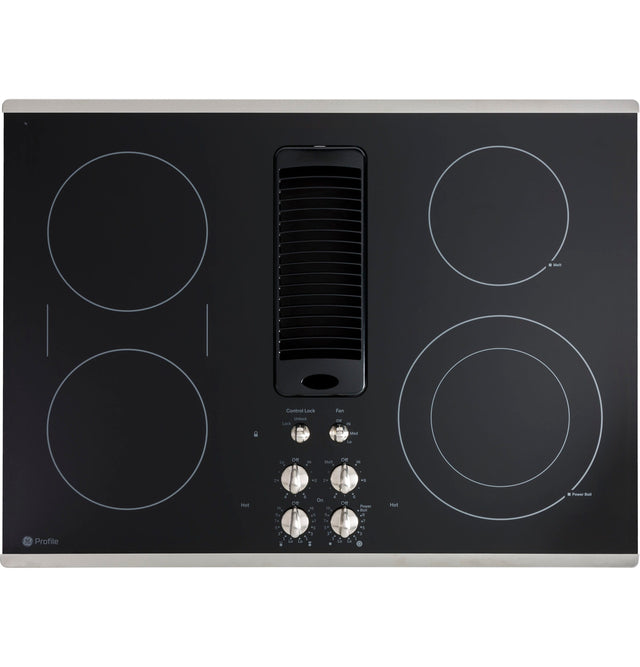 GE Profile 30" Downdraft Electric Cooktop PP9830SRSS