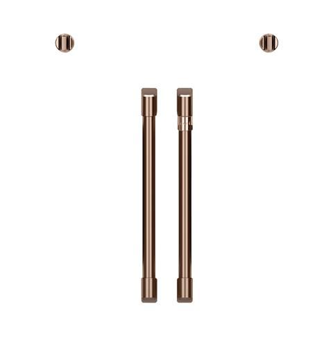 Café™ 2 French-Door Handles; 2 Knobs - Brushed Copper CXWSFHKPMCU