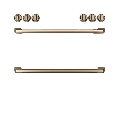 Café Front Control Gas Knobs and Handles - Brushed Bronze CXFCGHKPMBZ