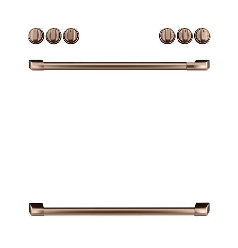 Café Front Control Gas Knobs and Handles - Brushed Copper CXFCGHKPMCU