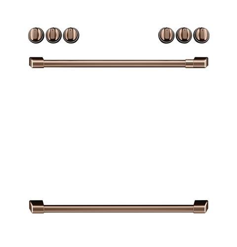 Café Front Control Electric Knobs and Handles - Brushed Copper CXFCEHKPMCU