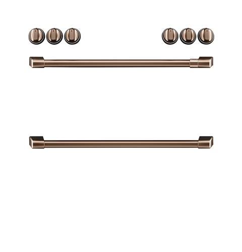 Café Front Control Induction Knobs and Handles - Brushed Copper CXFCHHKPMCU
