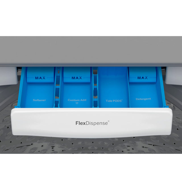 GE Profile 5.4 cu. ft. Capacity Washer with Smarter Wash Technology and FlexDispense PTW700BPTDG